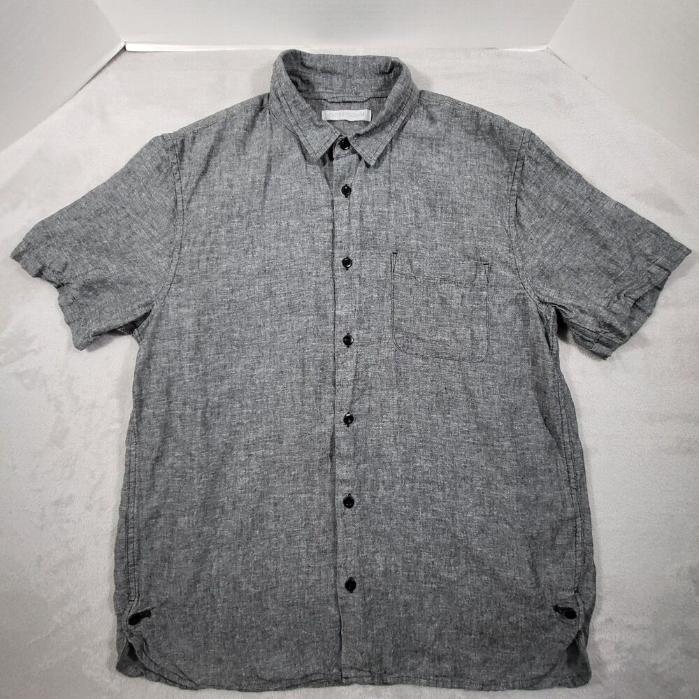 Outerknown Beachcomber Shirt Mens XL (Fits Large) Grey